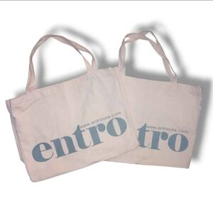 NWOT Entro Pink Reusable Canvas Shopper